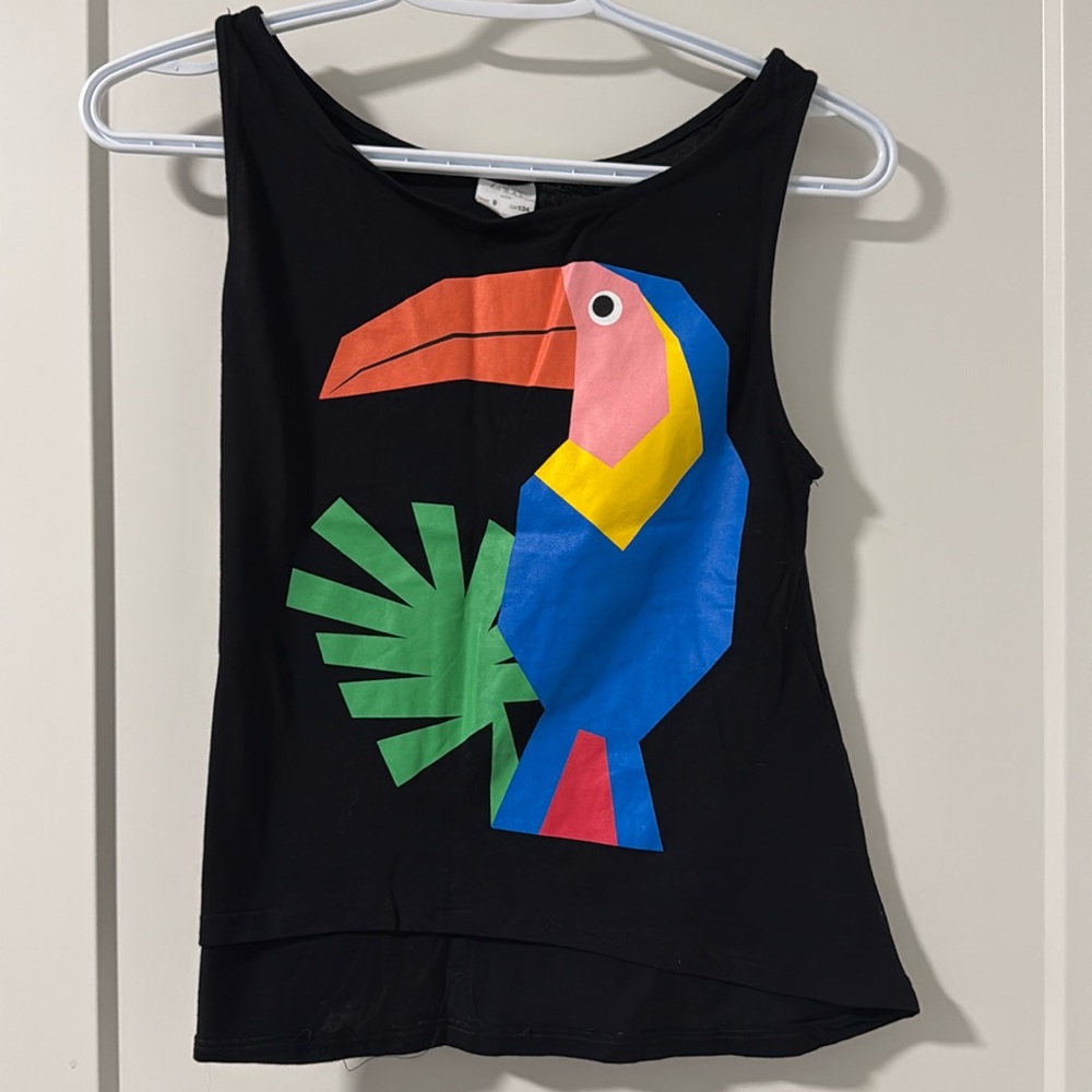 Zara Girls size 9 tank with bird